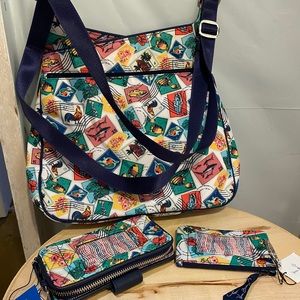 NWT set: crossbody bag, zip wallet & zip ID case